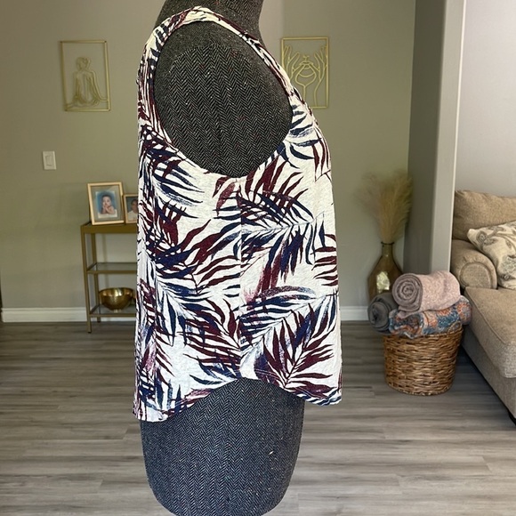 Lucky Brand Torpical Leaf Print Sleeveless Top Size Small - Picture 6 of 8